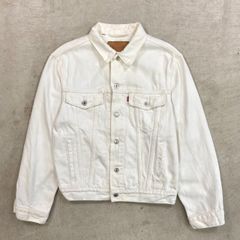90年代 チュニジア製 Levi's ユーロリーバイス 70503 02 ホワイトデニムジャケット メンズS 古着 90s ヴィンテージ VINTAGE アメカジ トラッカージャケット 白色