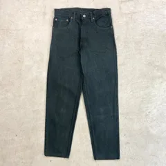 90年代 Levi's リーバイス 550 ブラックデニムパンツ メンズW31 古着 90s テーパード 後染め ブラック 黒色 ヴィンテージ VINTAGE チャコールブラック