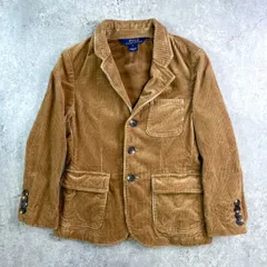 Kids POLO RALPH LAUREN コーデュロイテーラードジャケット キッズ 6歳~7歳 サイズ120相当 古着 キッズ 子供服 ポロラルフローレン キャラメルブラウン
