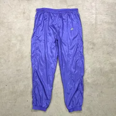 90年代 NIKE INTERNATIONAL ナイキ ナイロントラックパンツ メンズXL 古着 90s ヴィンテージ VINTAGE スウォッシュロゴ ライトパープル