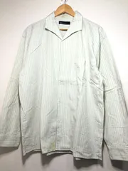 503012 green label relaxing コットン リネン 長袖 ストライプ オープンカラー シャツ L UNITED ARROWS グリーンレーベル リラクシング 3211-166-3224