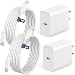 iPhone 充電器 20W PD 急速充電 [2個セット&MFi/PSE認証済み] Lightningケーブル 2m付き スマホ 電源アダプター 充電器 アイフォン iPhone14/13/12/11/X/XS/XR/8/7/SEシリーズ  a82c47c6