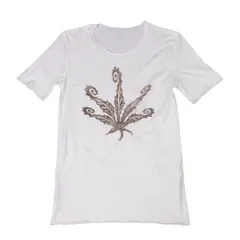 ルシアンペラフィネLucien Pellat Finet リーフプリントTシャツ 白Sのサムネイル