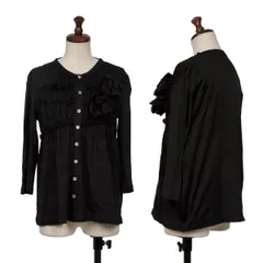 tricot COMMEdesGARCONS(トリココムデギャルソン) 長袖カットソー サイズS レディース - 黒 クルーネック トリココムデギャルソンtricot COMME des GARCONS ベルベット