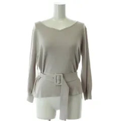 プロポーション ボディドレッシング PROPORTION BODY DRESSING ニット カットソー FR ライトパープル Vネック 長袖 ベルト付き /GG ■GY60