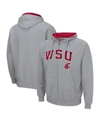 コロシアム メンズ アウター パーカー・スウェット ロゴ Colosseumens Heathered Gray Washington State Cougars Arch Logo 30 FullZip Hoodie Heathered Gray グレー
