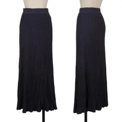 ソニアリキエルSONIA RYKIEL ウールリブニットロングスカート 紺42のサムネイル