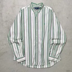 90年代 Ralph Lauren ラルフローレン CUSTOM FIT ストライプ コットンシャツ メンズ2XL 古着 90s アメカジ VINTAGE ヴィンテージ B.D ボタンダウンシャツ