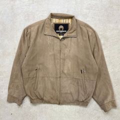 Weatherproof スイングトップ ジャケット ベージュ 刺繍ロゴ 古着