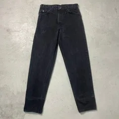 90年代 USA製 Levi's リーバイス 550 オレンジタブ 後染め ブラックデニムパンツ メンズW34 古着 90s テーパード RELAXED FIT TAPERED LEG ヴィンテージ VINTAGE ブラック 黒色 