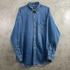 90年代 CHAPS Ralph Lauren チャップス ラルフローレン 長袖 デニムシャツ メンズXL相当 古着 90s VINTAGE ヴィンテージ ボタンダウンシャツ
