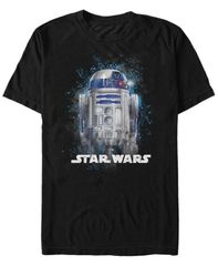 피프스 선 남성 탑스 티셔츠 Fifth Sun Star Wars Mens Classic R2D2 Paint Splatter Short Sleeve TShirt Black 블랙