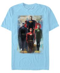 피프스 선 남성 탑스 티셔츠 Fifth Sun DC Mens Justice League Legendshort Sleeve TShirt Light Blue 블루