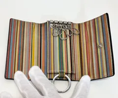 Paul Smith 本革キーケース 4連 マルチカラー【クーポン利用で、全品10%OFF＜割引上限500円＞】