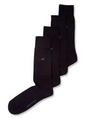 カルバンクライン メンズ アンダーウェア 靴下 Calvin Klein Mens Socks 4 Pack Solid Black ブラック