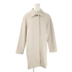 インディヴィ INDIVI ステンカラーコート スプリング 38 ベージュ 無地 長袖 /AO13 ■ECD001
