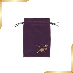 【新品】 ちりめん 刺繍 御朱印帳入れ 巾着袋 裏地あり 御朱印帳袋 御朱印帳ケース 日本製 手作り 鳥獣戯画 金糸 紫