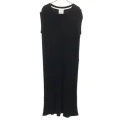 gelato pique ジェラートピケ JOEL ROBUCHON ジョエルロブション コラボ ノースリーブ ロングワンピース F ブラック ルームウェア レディース 古着