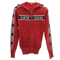 Guess ゲス 長袖 ニット ジップパーカー XS レッド レディース 古着のサムネイル