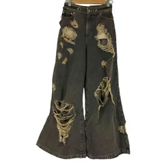 ユーズドフルギ USED古着 JOSE MOON ZIP DAMAGE DENIM レディース  34