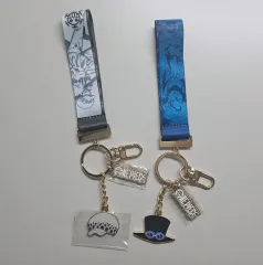 まとめ)限定モデル ONE PIECE 麦茶コラボ ロー サボ キーホルダー