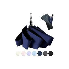 [JIS規格] 日傘 折りたたみ傘 ワンタッチ自動開閉 傘カバー 212g 晴雨兼用 折りたたみ傘 丈夫 軽量 折り畳み傘 女性 コンパクト 傘 折畳傘 レディース メンズ 日傘 uvカット 100 遮光 折り畳み GDEEL (ネイビー) 1