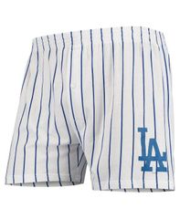 コンセプツ スポーツ メンズ ボトムス ハーフパンツ・ショーツ ショートパンツ Concepts Sport Mens White Los Angeles Dodgers Vigor Boxer Sh