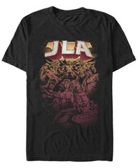 피프스 선 남성 탑스 티셔츠 Fifth Sun DC Mens Justice League JLA Group Short Sleeve TShirt Black 블랙