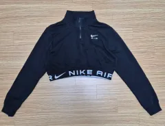 ナイキ レディース ハーフジップ クロップドTシャツ/F98- FB8068-010 / ウィメンズ エア