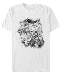 피프스 선 남성 탑스 티셔츠 Fifth Sun DC Mens Justice League Group Sketch Short Sleeve TShirt White 화이트