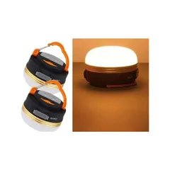 (2個セット, 暖かい電球色) LEDランタン 懐中電灯 携帯型 テントライト 充電式 3つ調光モード 超軽量 携帯便利 防水キャンプ用品 登山 夜釣り 防災対策 高輝度 キャンプランタン (2個セット, 暖かい電球色) 1