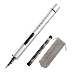 ORIGINCOM 乾電池駆動電動ドライバー ビット20種類+専用袋付属 ハンディドライバー ペン型ドライバー 単4電池2本 ゲーム機 メガネ 電子機器の修理などに WOWS20S 1