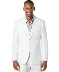 ペリーエリス メンズ アウター ジャケット・ブルゾン リネン Perry Ellis Mens Linen Suit Jacket Bright White ホワイトのサムネイル
