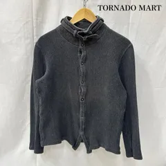 トルネードマート ニットジャケット スタンドカラー ベルト シングル 鹿の子 カーディガン メンズ M ISItems【USED】【古着】【中古】50155420
