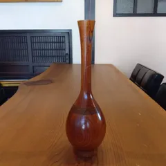 昭和レトロ 木製 花瓶 花器 一輪挿し 木目 インテリア 古道具