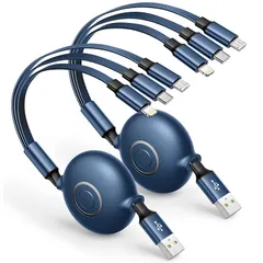 充電ケーブル 3in1 Yosou 巻き取り式 充電コード 3in1 USBケーブル マルチ スマホ充電ケーブル iPhone 充電器ケーブル USB Type Cケーブル Micro USBケーブル iPhone16 15 14 13 12 Pro Max 