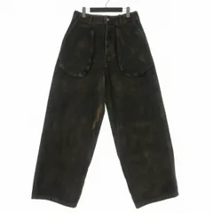 キディル KIDILL 25AW Black Stained Duck Pants バギーデニム パンツ 44 CAMEL×BLACK KL982のサムネイル
