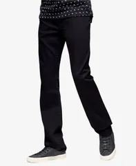 トゥルーレリジョン メンズ ボトムス デニムパンツ ジーンズ True Religion Mens Ricky Straight Fit Jeans with Back Flap Pockets Body Rinse Black ブラック