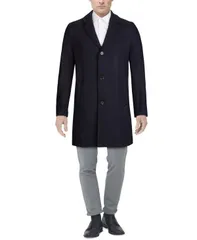 コールハーン メンズ アウター ジャケット・ブルゾン コート Cole Haan Mens Melton ClassicFit Topcoat Navy ネイビーのサムネイル