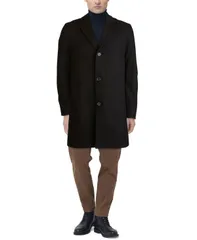 コールハーン メンズ アウター ジャケット・ブルゾン コート Cole Haan Mens Melton ClassicFit Topcoat Black ブラックのサムネイル