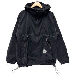 AND WANDER アンドワンダー 574-5121015 PERTEX wind jacket 薄手 フード ナイロンジャケット ブラック サイズ L 正規品 / 54223
