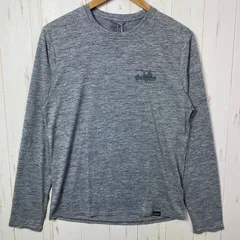 ✉️Men's XS グレー系 2023 Patagonia ( パタゴニア ) ロング スリーブ キャプリーン クール デイリー グラフィック シャツ Long Sleeved Capilene Cool Daily Graphic Shi