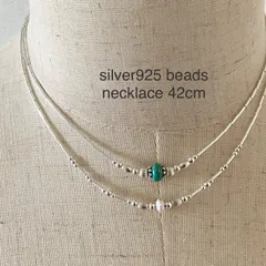 silver925リキッドシルバーの錆びない華奢ネックレス 42cm シャイニー rt'gjw.Fow.のサムネイル