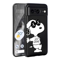 FoxTec スマホケース Pixel 8 用の スヌーピー スマホケース カバー ピクセル8 ケース tpu 耐衝撃 シリコン 衝撃吸収 可愛い 1