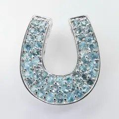 GSTV パライバトルマリン ホースシュー ネックレストップ/24-4616S