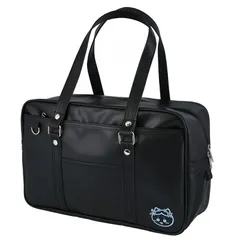 [ショービドー] 粧美堂 ちいかわ スクールバッグ  合皮 ブラック ボストンバッグ 多機能ポケット chiikawa 0