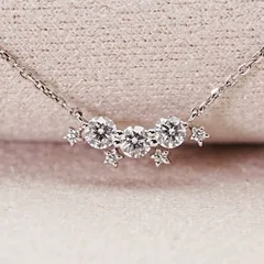 スタージュエリー Pt950 ダイヤ 0.19ct ネックレス/24-3760s