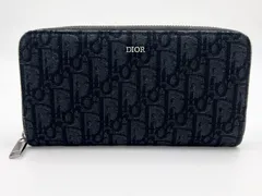 Christian Dior クリスチャン ディオール ロングジップウォレット ラウンドファスナー財布 ディオール オブリーク ジャカード ブラック 2ESBC252YSE H03E 美品