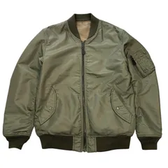 AVIREX MA-1 Flight JKT L オリーブ アヴィレックス リバーシブル MA1 フライトジャケット ミリタリー 古着 6142176