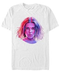 피프스 선 남성 탑스 티셔츠 Fifth Sun Mens Stranger Things Eleven Big Face Short Sleeve Tshirt White 화이트